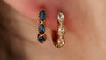 Three diamond beaded border hoops
