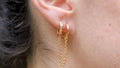 Hoop and chain earrings (2 in a pack)