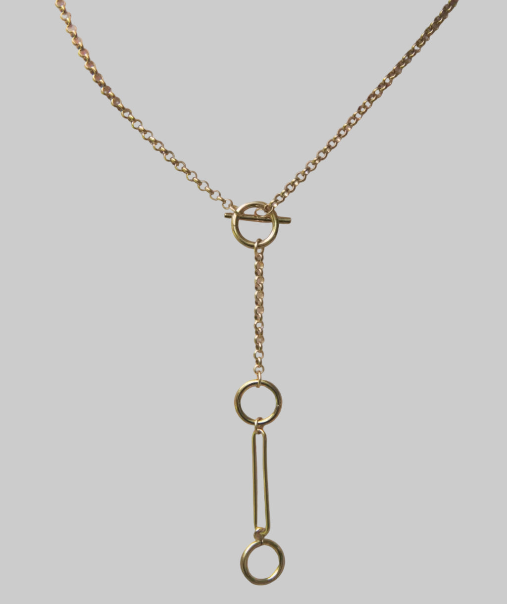 3 circle thread through necklace