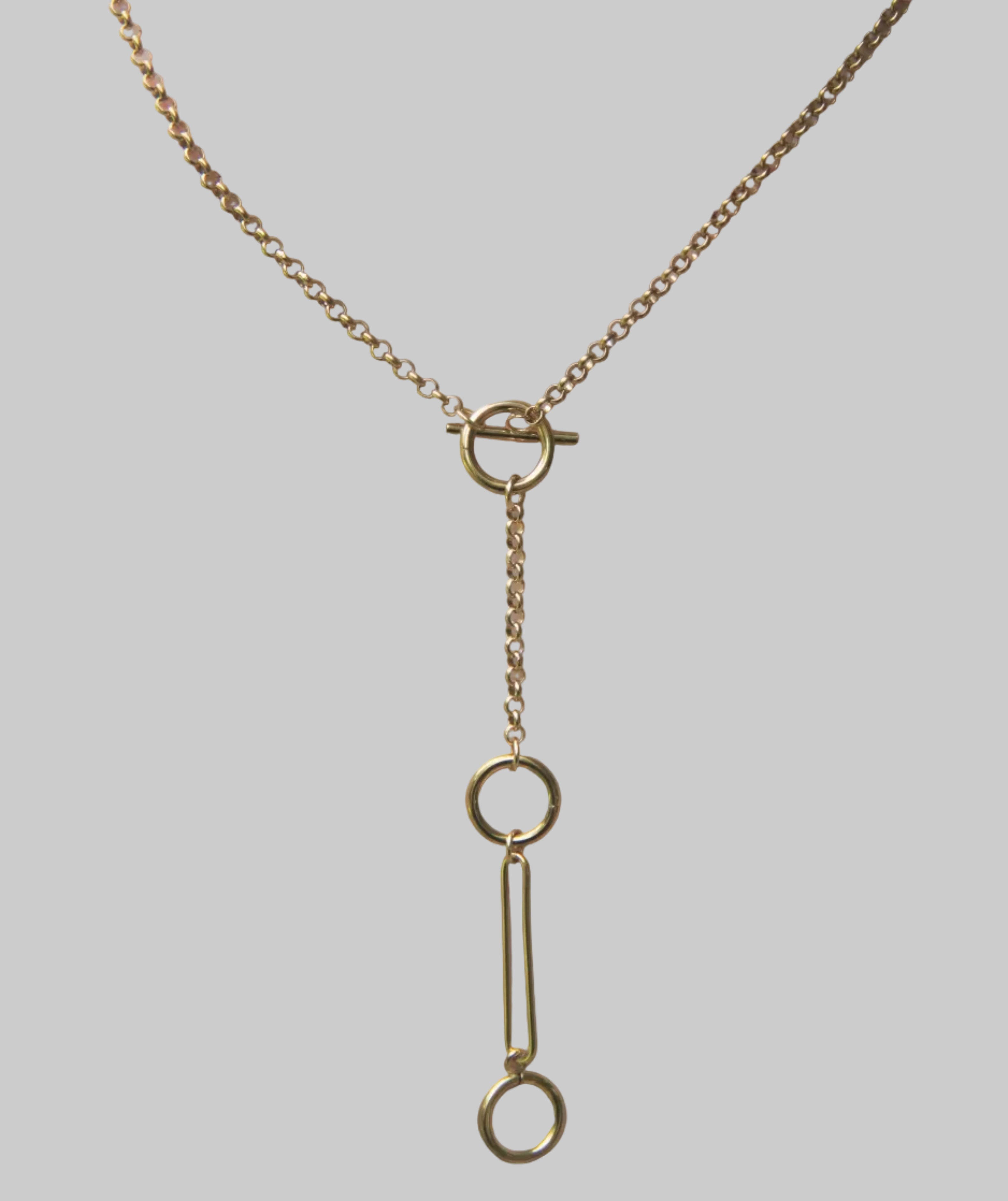 3 circle thread through necklace