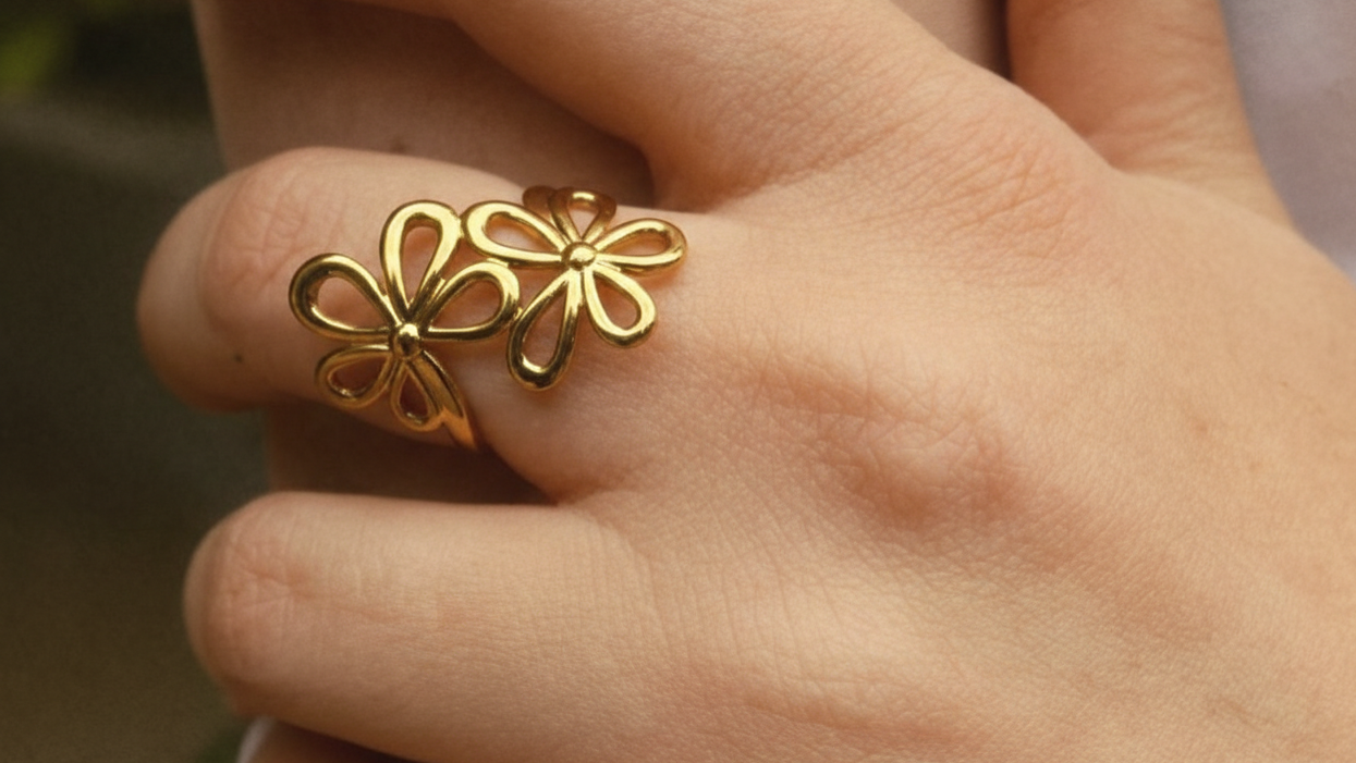 2 flower ring
