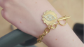 Evil eye chunky pendant bracelet