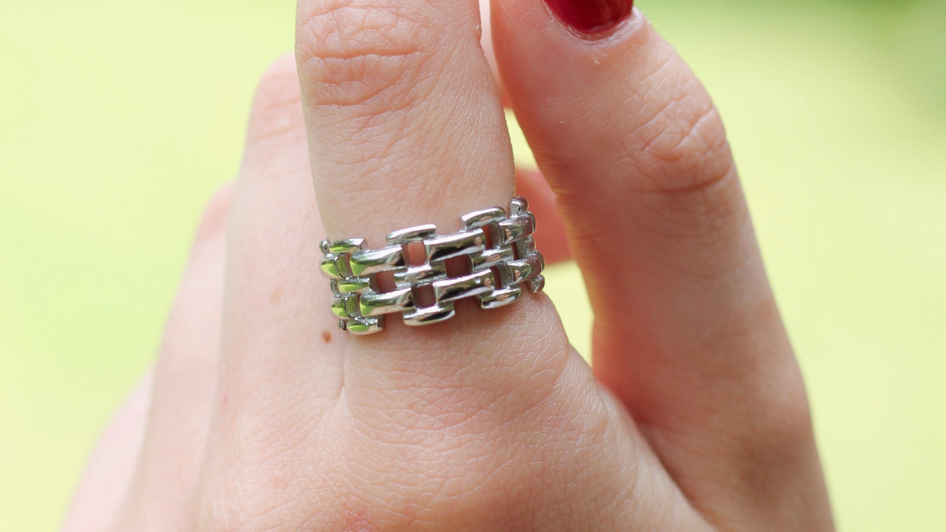 Watch strap ring silver