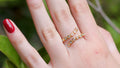 Cross diamond ring