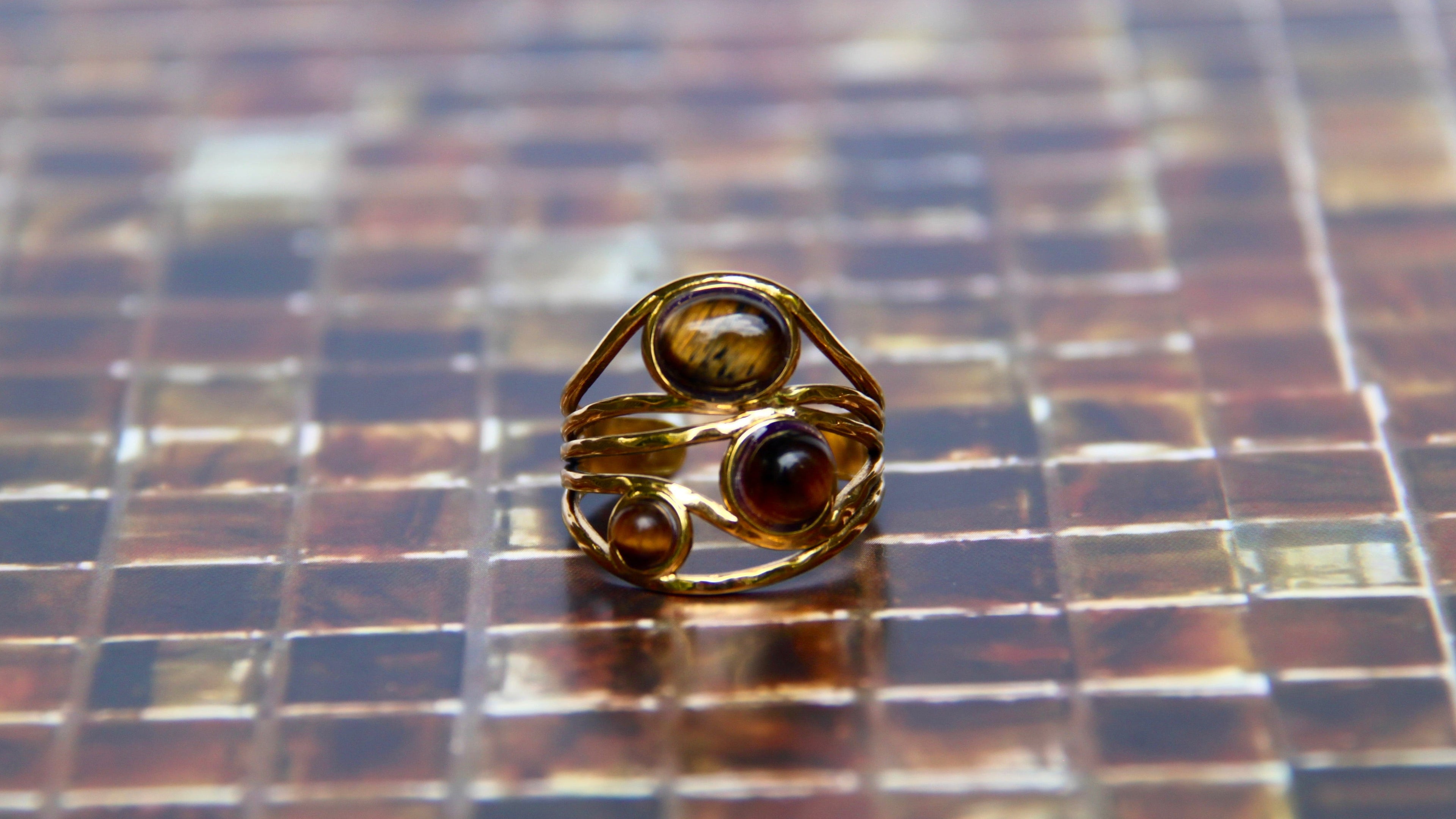 Tigers eye rings