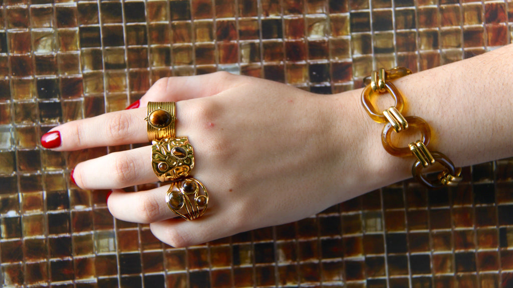 Tigers eye rings