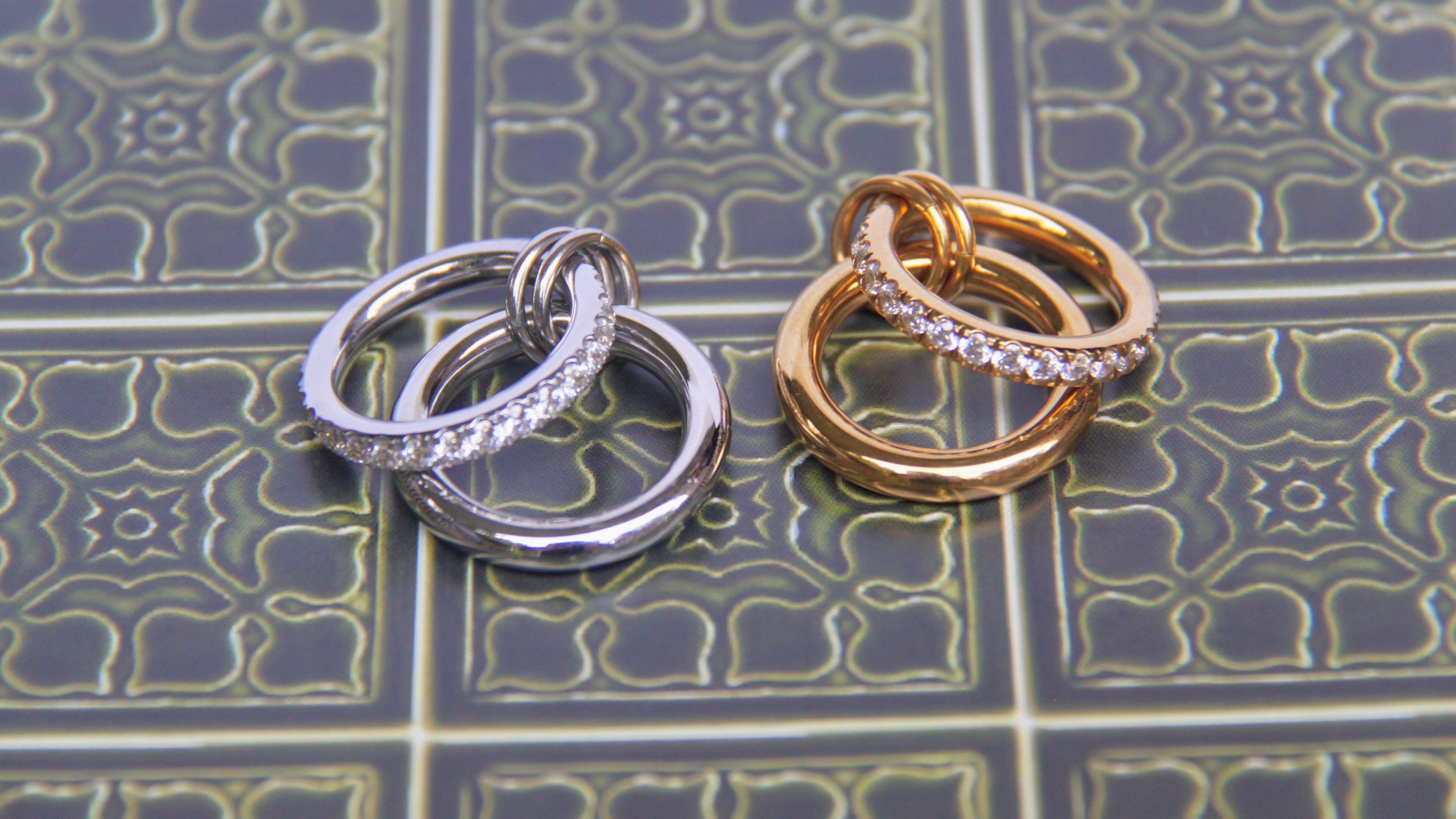 2 layer chunky linked ring