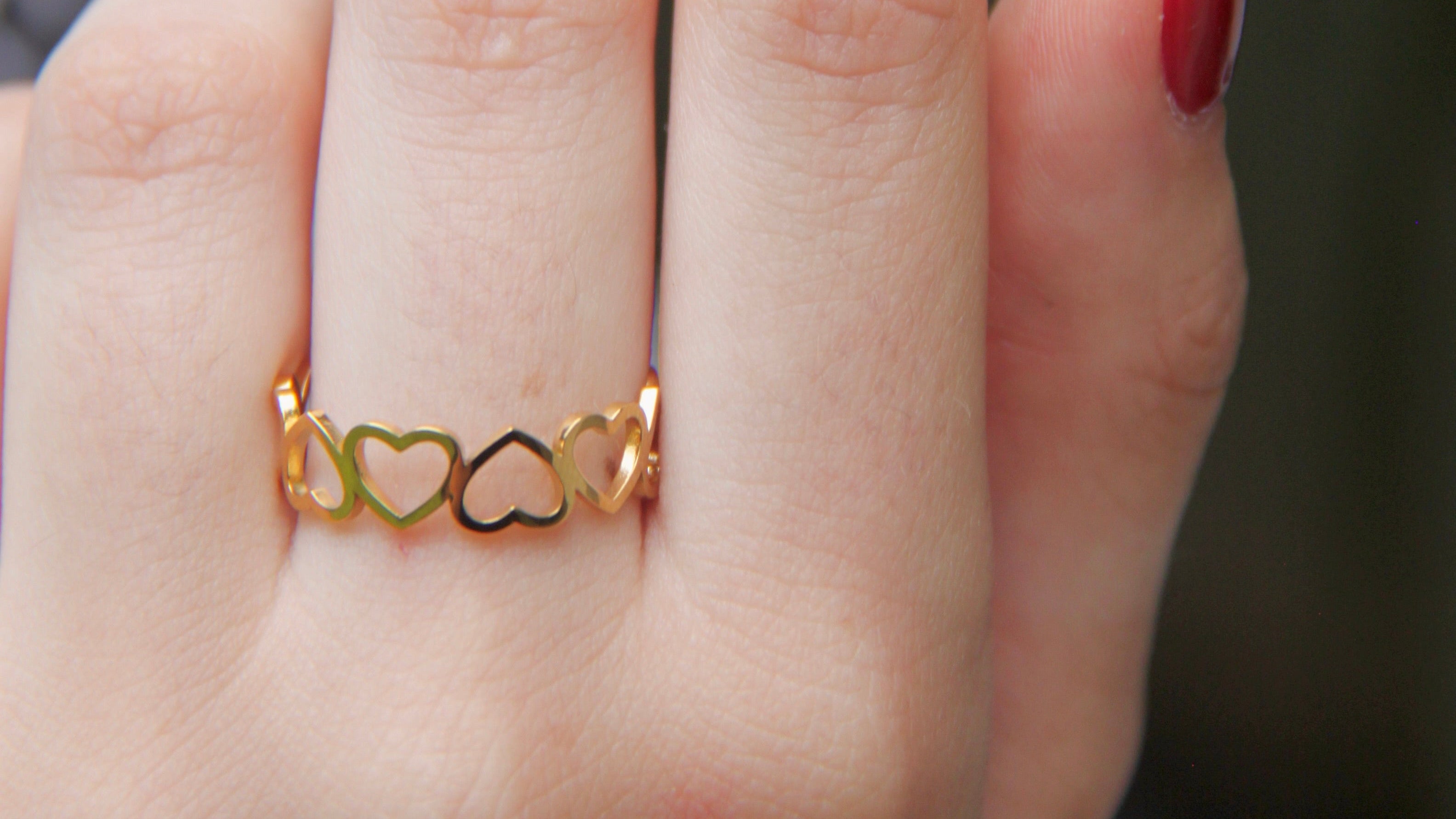 Heart stencil ring