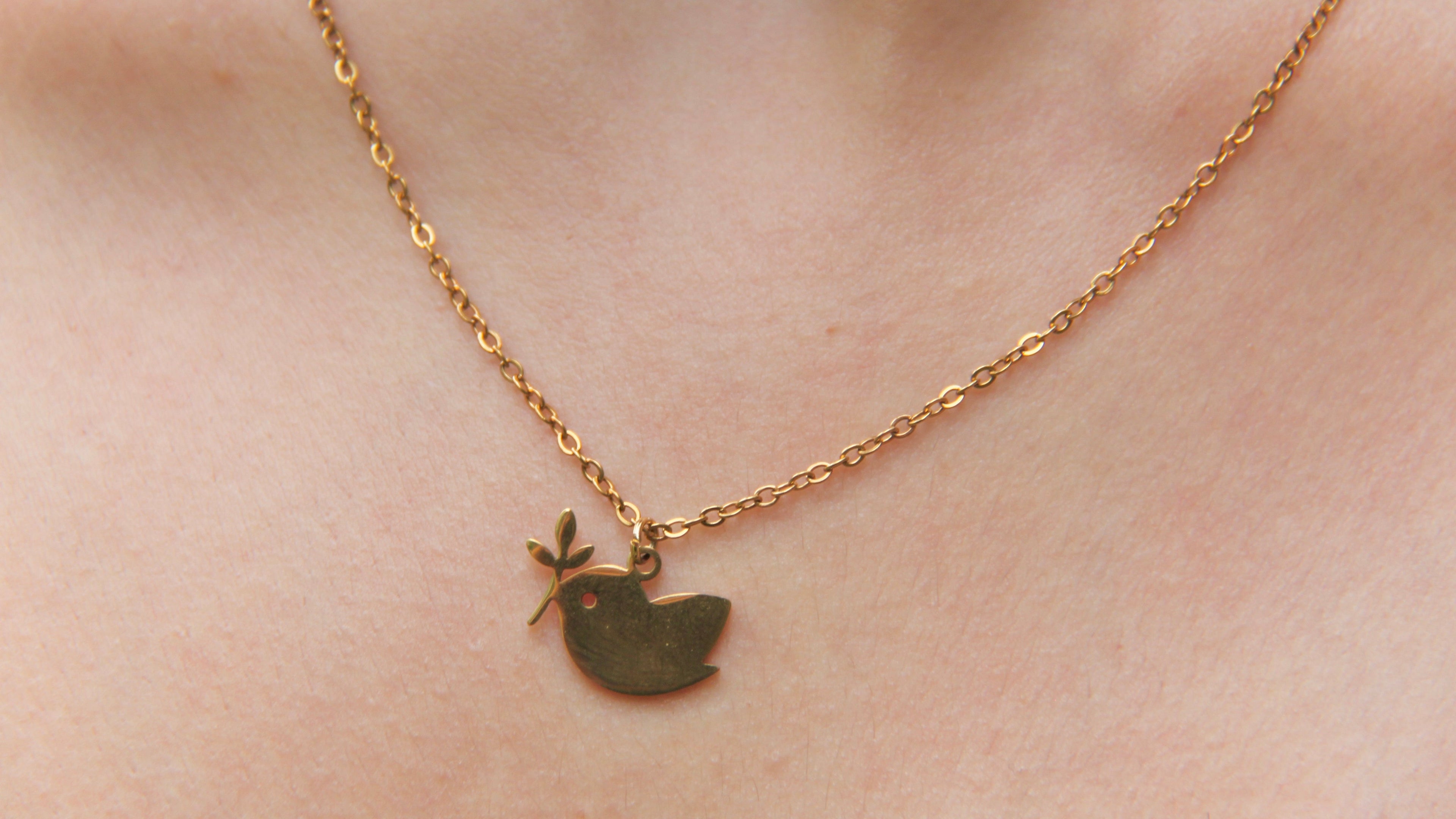 Baby dove necklace