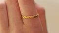 Thin braided stacking ring