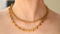 Chunky heart linked necklaces