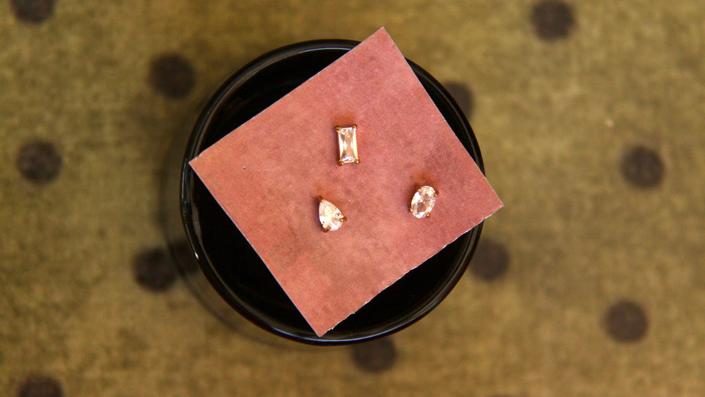 Flat back diamond studs