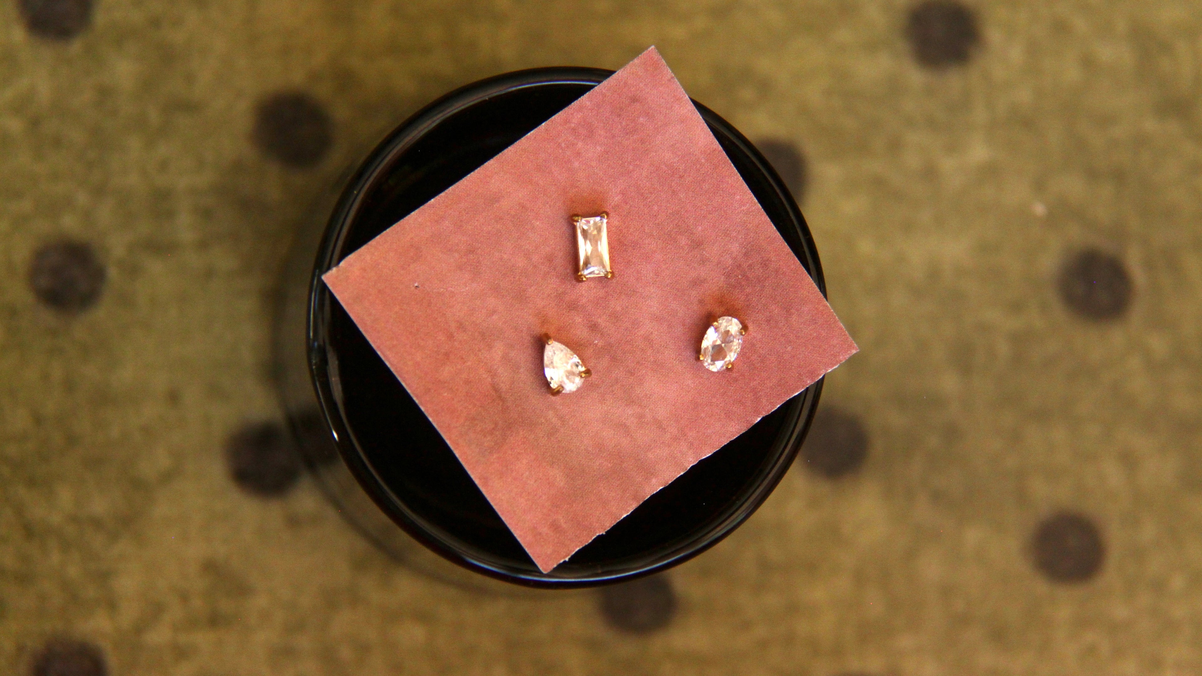 Flat back diamond studs