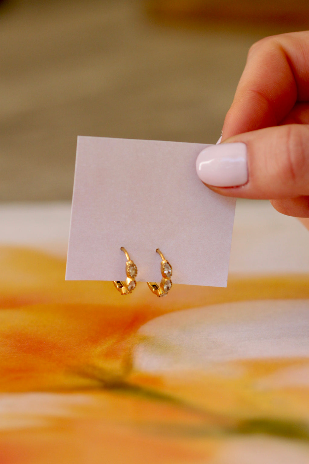 Three diamond beaded border hoops