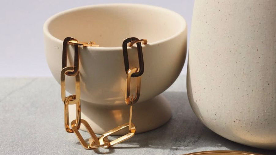 Chunky paperclip bracelet