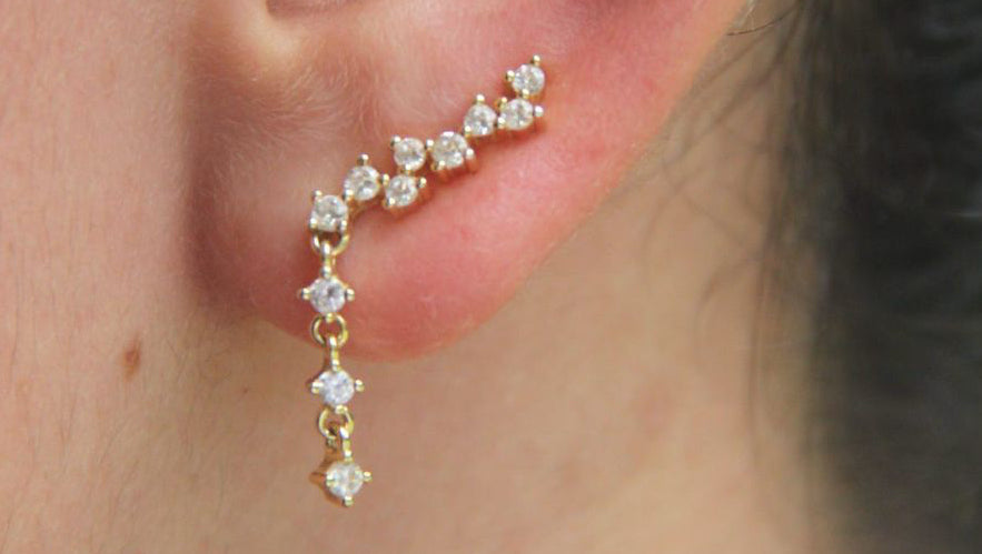 Elegant vine climber earring (SINGLE)