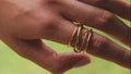 4 tiered stacking gold ring