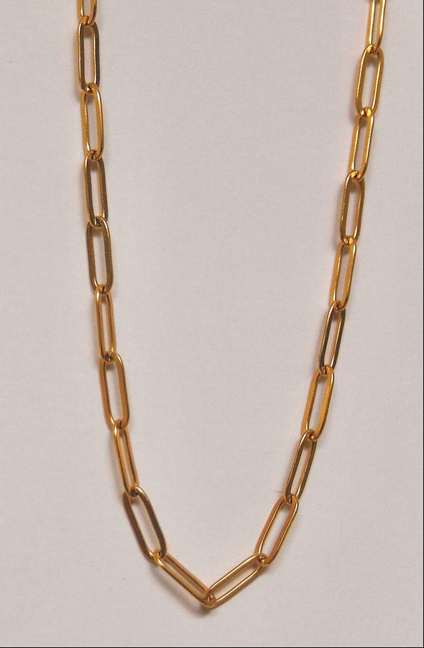 Minimalist paperclip plain necklace