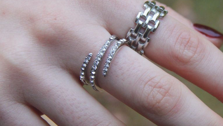 3 layer thin diamond ring