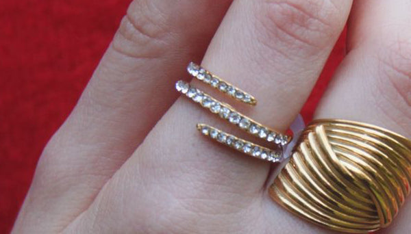 3 layer thin diamond ring