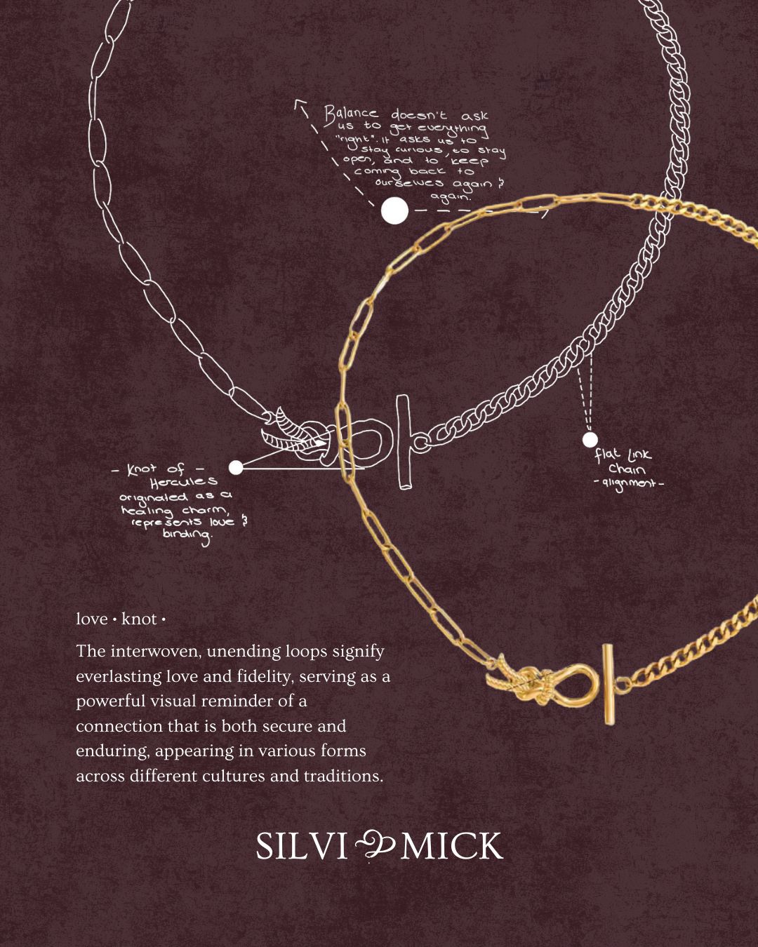 Love knot buckle necklace