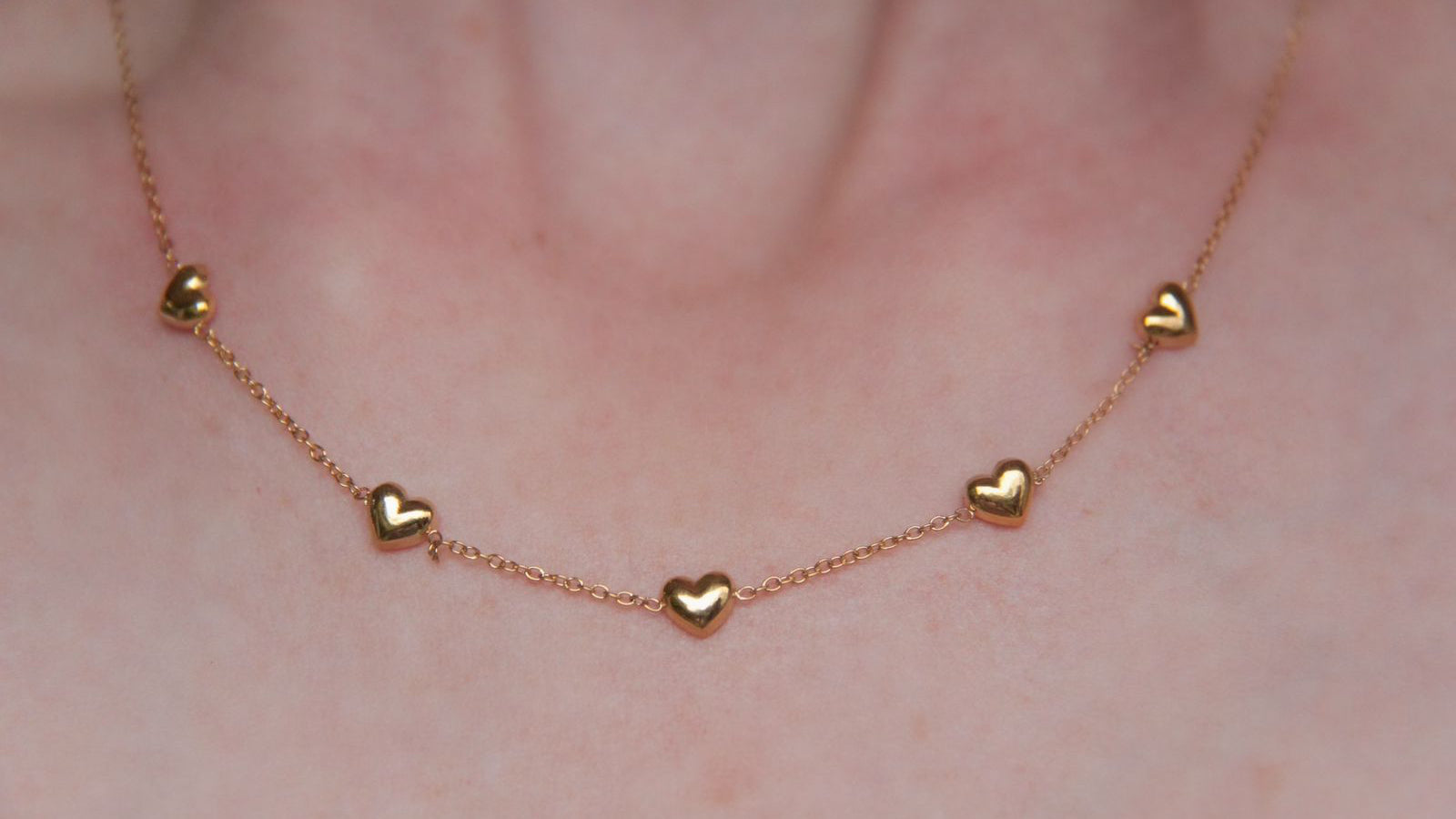 5 heart pendant necklace