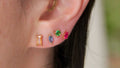 Coloured gemstone earrings