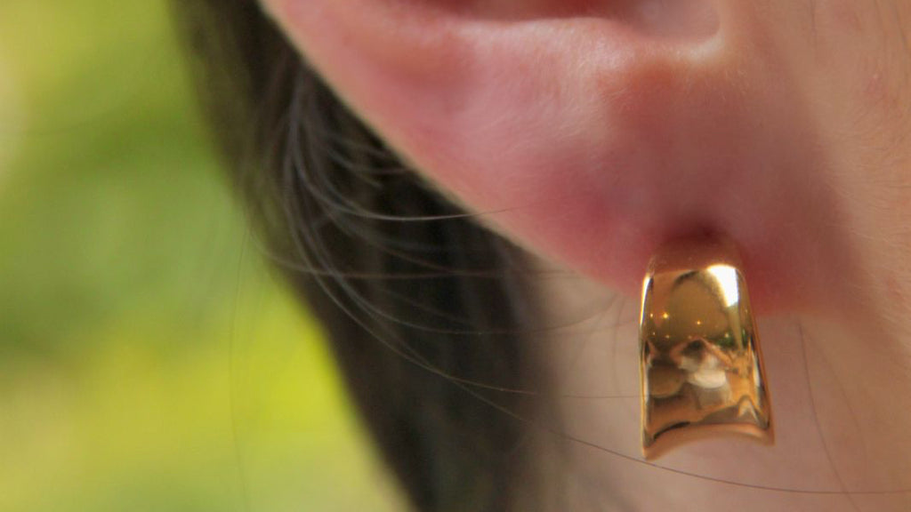 Smooth plated earrings